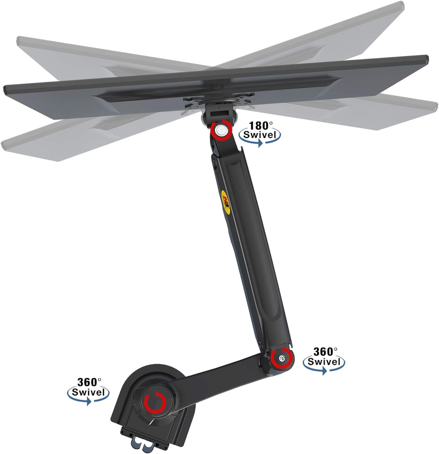 NB H180 Dual Monitor Desk Mount Full Motion Monitor Arm