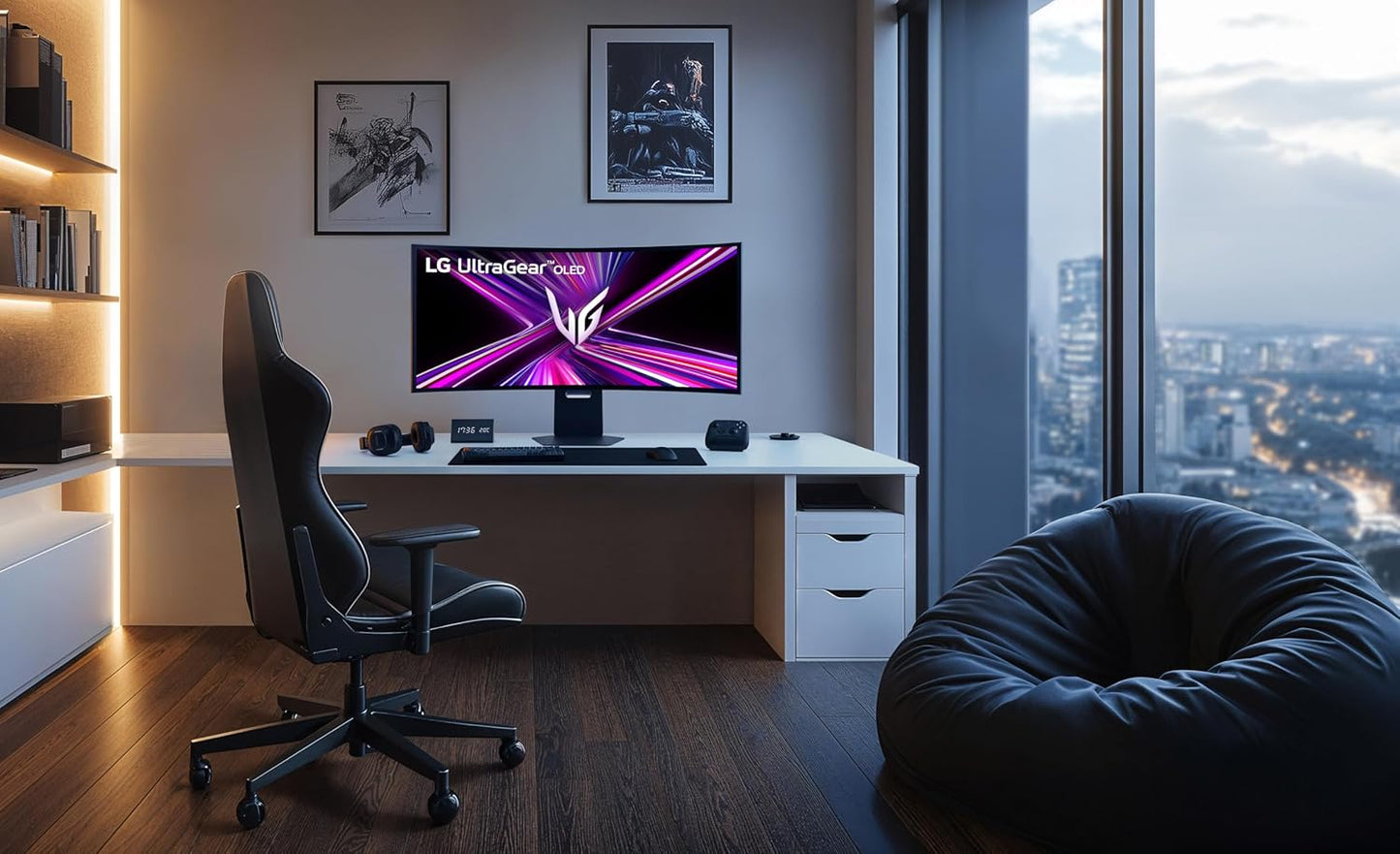 LG 45GX950A-B 45-inch Ultragear 5K2K WUHD OLED Curved Gaming Monitor