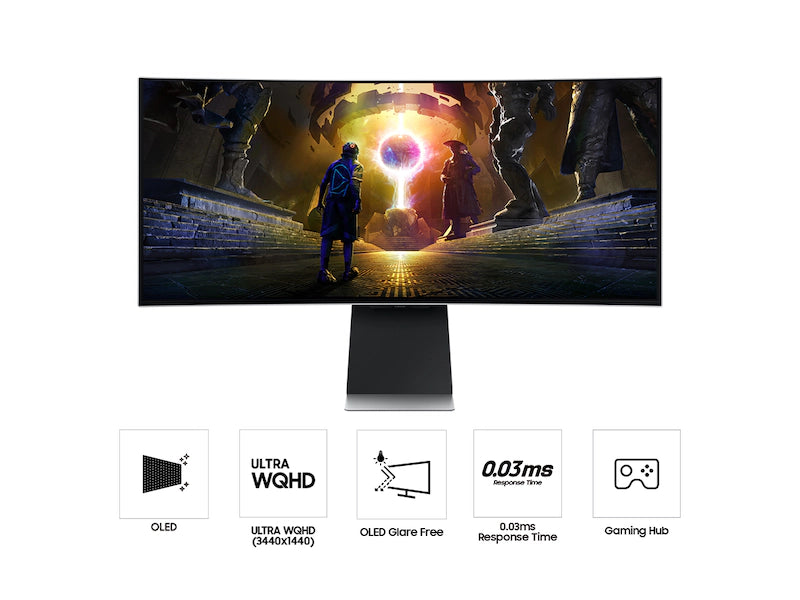 Samsung Odyssey OLED G8 34 Inches 1440p HDR 175 Hz Curved Ultrawide Gaming Monitor