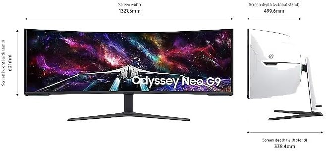 Samsung Odyssey Neo G9 G95NC LS57CG952NMXUE 57 Inches 240Hz Dual UHD Curved Gaming Monitor