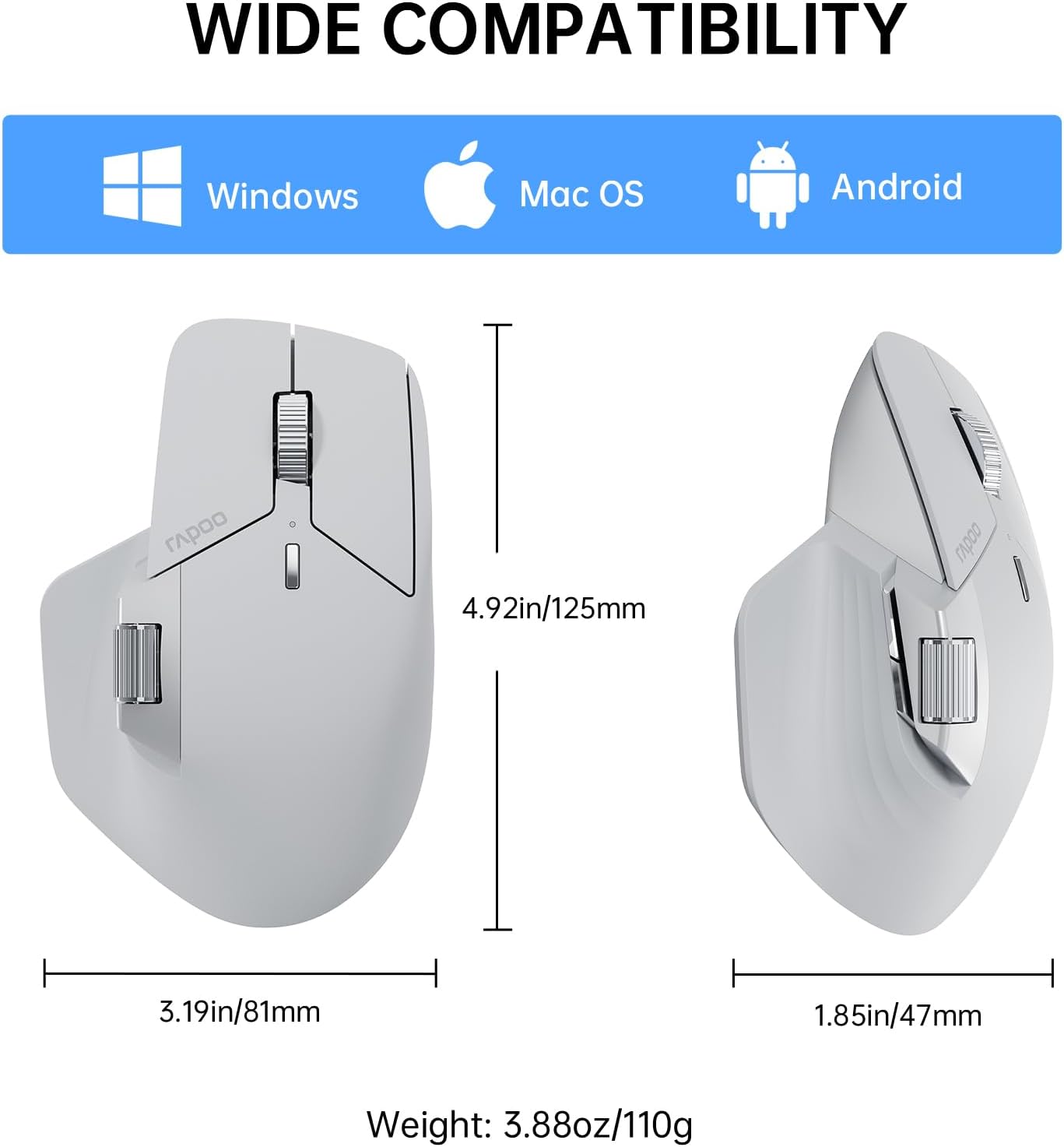 Rapoo MT760 Multi-Device Wireless Mouse