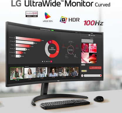 LG 34WR50QC 34" QHD UltraWide Curved Monitor