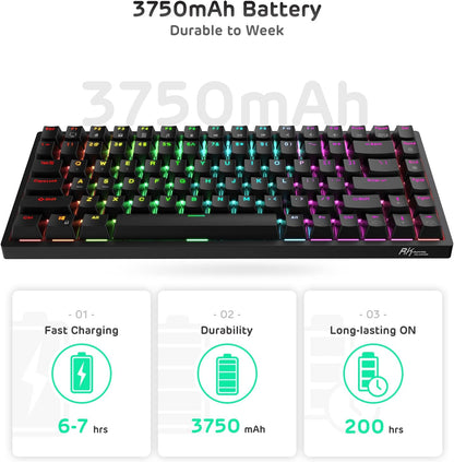 ROYAL KLUDGE RK84 RGB 75% MECHANICAL KEYBOARD