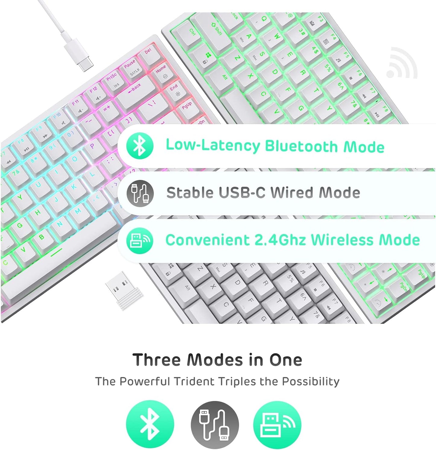 ROYAL KLUDGE RK84 RGB 75% MECHANICAL KEYBOARD