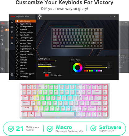 ROYAL KLUDGE RK84 RGB 75% MECHANICAL KEYBOARD