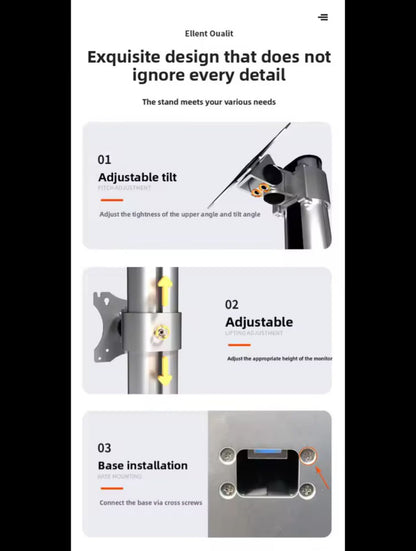 Dual Monitor Arm For 17 to 49 Inches Monitor