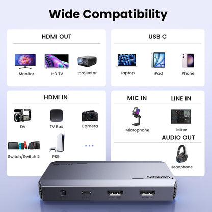 UGREEN 4K 60FPS HDMI VIDEO CAPTURE CARD