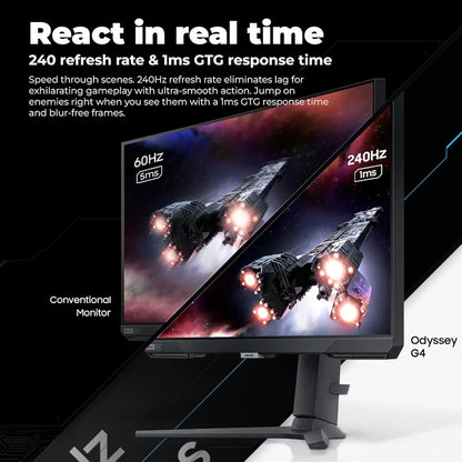 Samsung Odyssey G4 LS25BG402EMXUE FHD 240Hz 25 Inches IPS Gaming Monitor