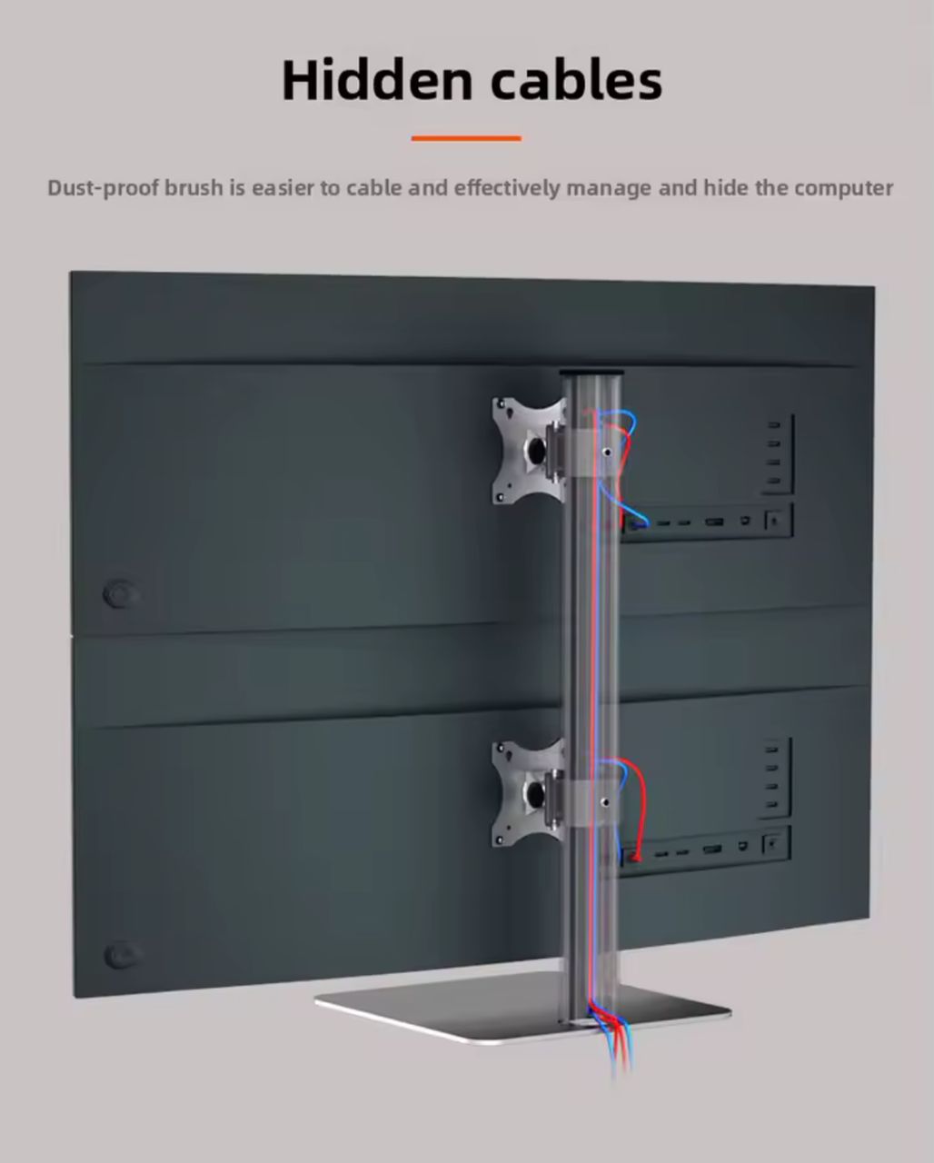 Dual Monitor Arm For 17 to 49 Inches Monitor