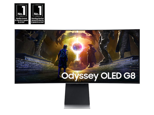 Samsung Odyssey OLED G8 34 Inches 1440p HDR 175 Hz Curved Ultrawide Gaming Monitor