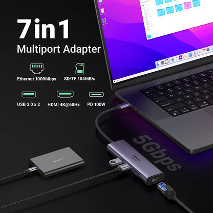 UGREEN 7 IN 1 USB C Hub - NEF TECHNOLOGIES